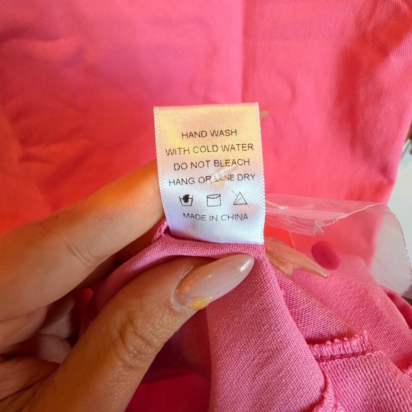 Red Dress Boutique- Bring the Good With you Pink Cotton Mini Shift Dress, L - Picture 6 of 9